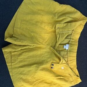 A New Day Mustard Linen Shorts